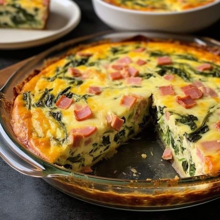 BEST CRUSTLESS SPINACH, ONION AND FETA QUICHE – Yummy recipes