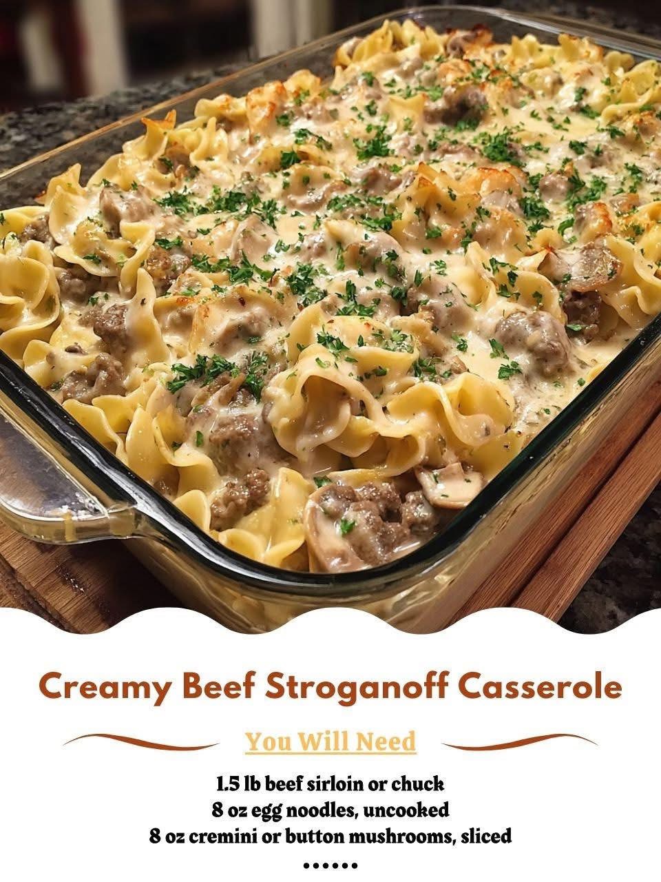 BEEF STROGANOFF CASSEROLE