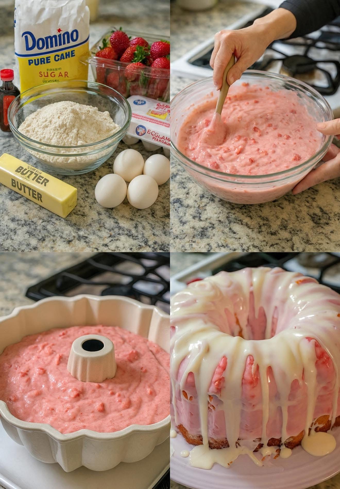 Homemade Strawberry Cream Cheese Pound Cake (Moist & Buttery Recipe)