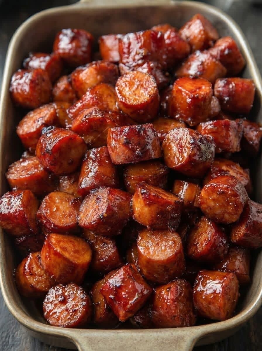 Candied Kielbasa Bites (Sweet, Sticky & Irresistible)