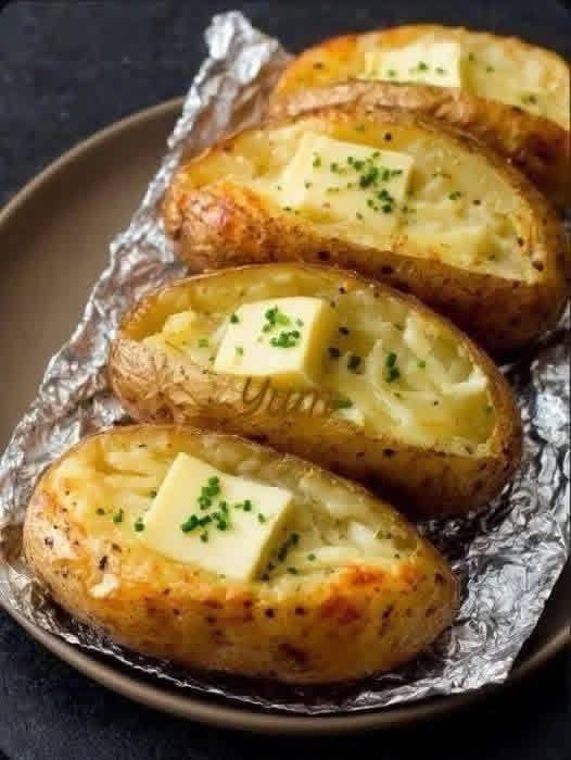 Stuffed Butter & Cheese Baked Potatoes img 0634