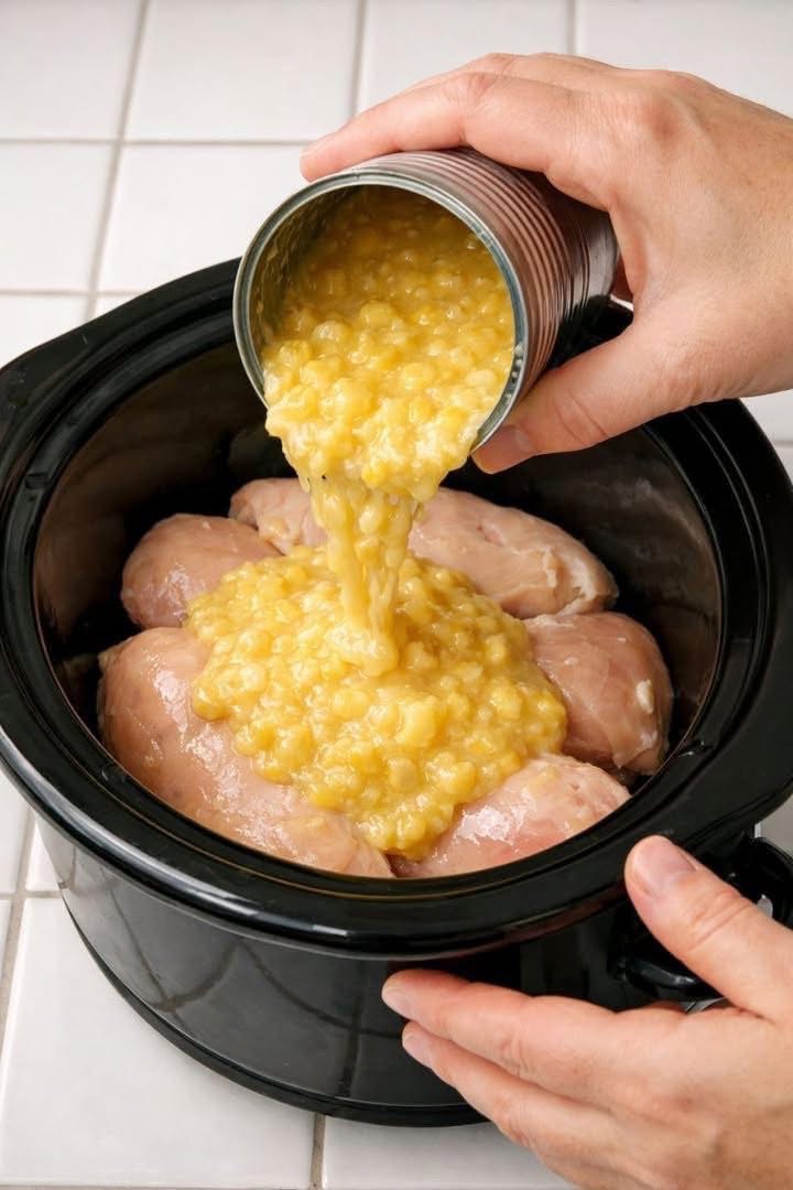 Slow Cooker Creamed Corn Chicken: A 3-Ingredient Miracle Meal