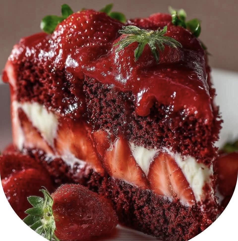 Red Velvet Strawberry Cheesecake
