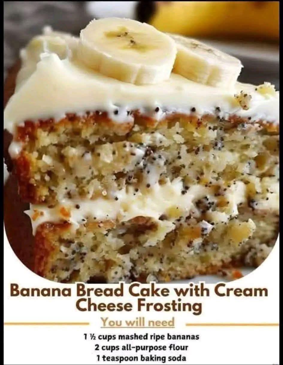 Banana Bread Cake with Cream Cheese Frosting