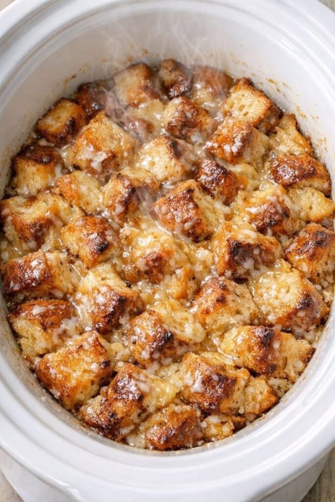 Slow Cooker 3-Ingredient Irish Cream Bread Pudding: A Cozy, No-Fuss Dessert img 0927
