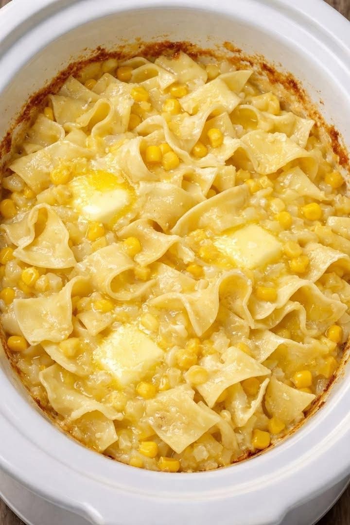 Slow Cooker Amish Corn Noodles