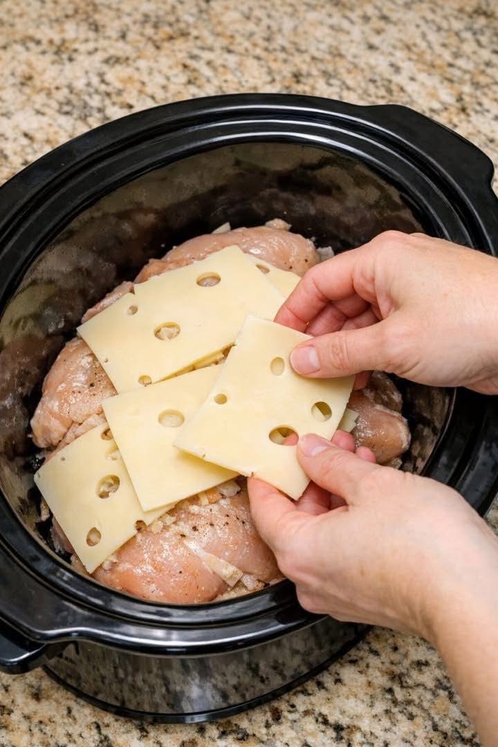 Slow Cooker Amish Swiss Chicken