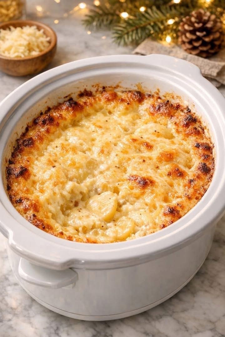 4-Ingredient Slow Cooker Creamy Potato Bake: The Ultimate No-Fuss Side Dish