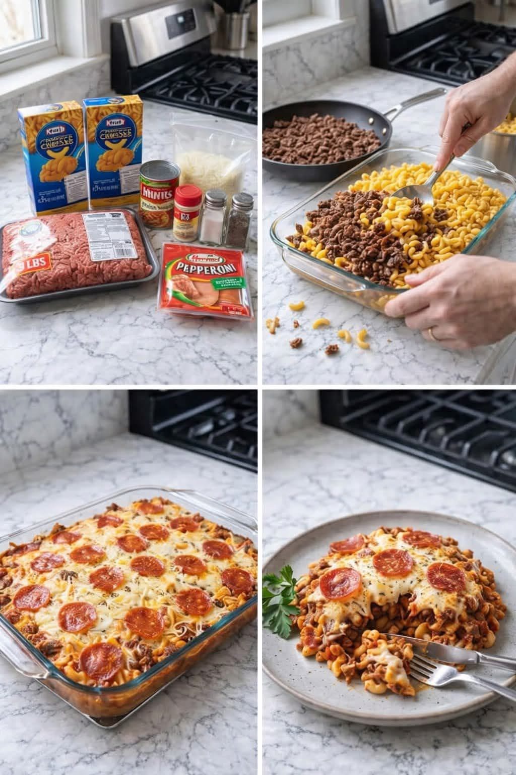 Pepperoni Mac and Cheese Bake