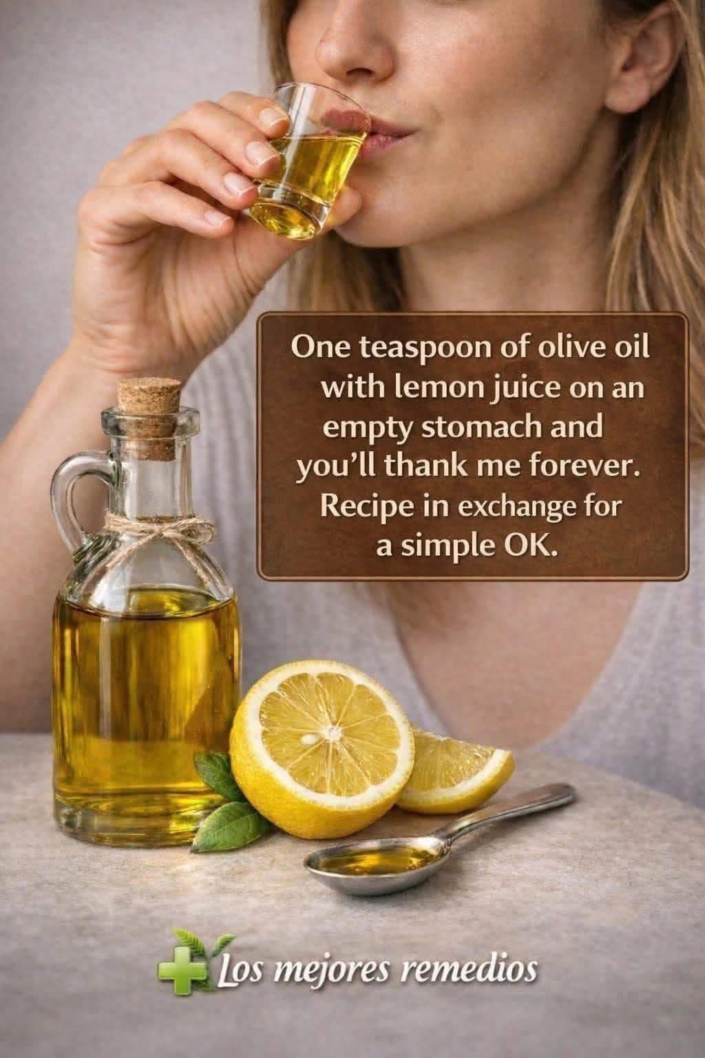 Olive Oil and Lemon on an Empty Stomach