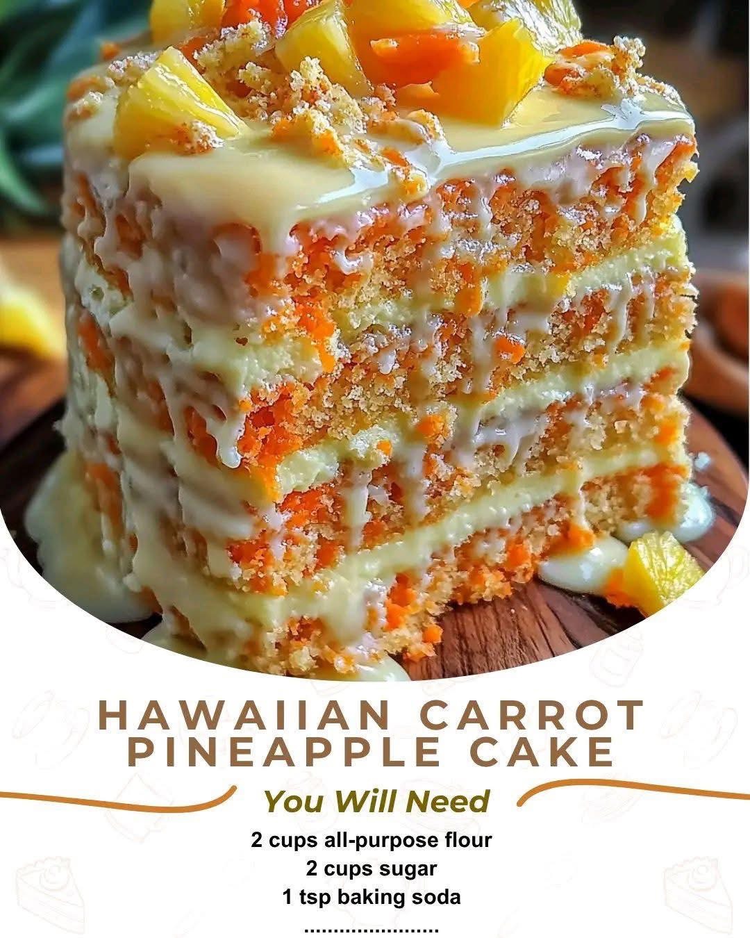 Hawaiian Carrot Pineapple Cake