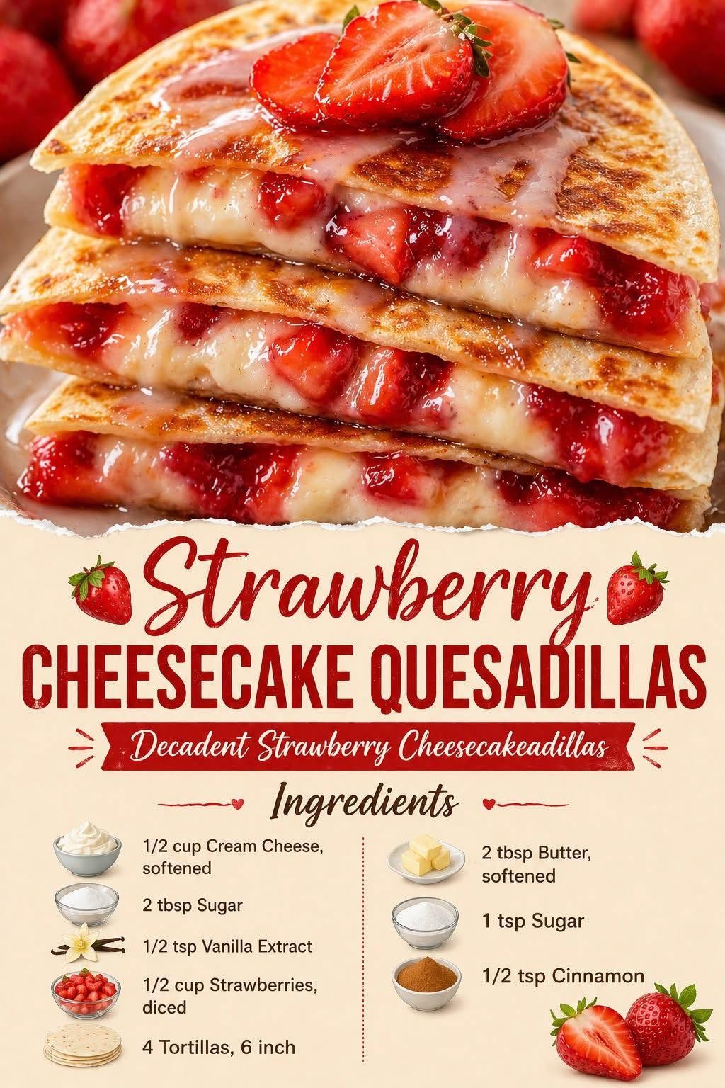 Strawberry Cheesecake Quesadilla