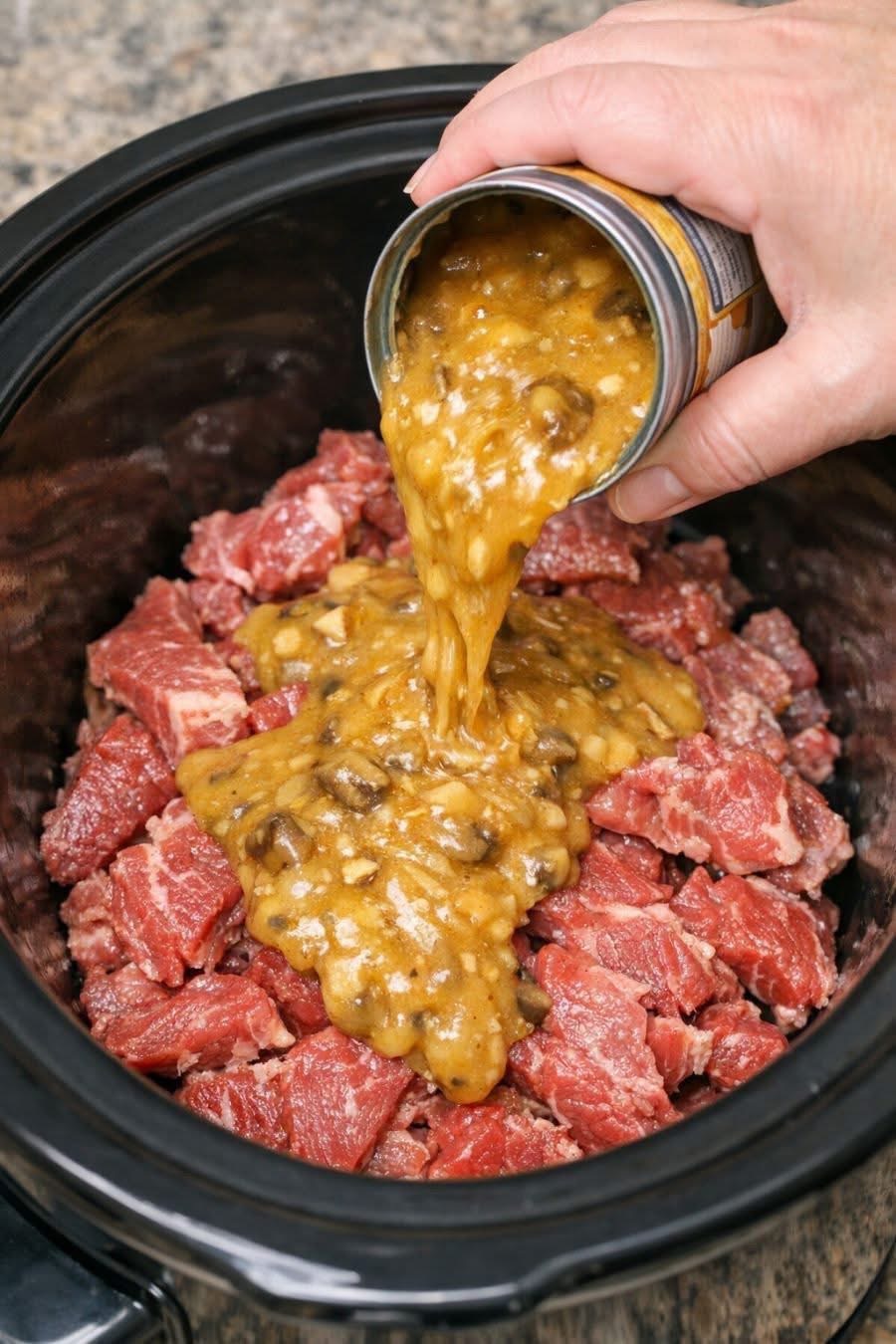 Slow Cooker 4-Ingredient Beef Stroganoff: Creamy, Comforting & Shockingly Simple