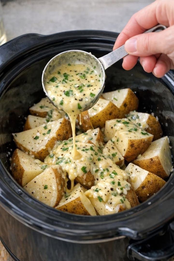 Slow Cooker Raclette Herb Potatoes: Melty, Savory & Swiss-Inspired Comfort Slow Cooker Raclette Herb Potatoes: Melty, Savory & Swiss-Inspired Comfort