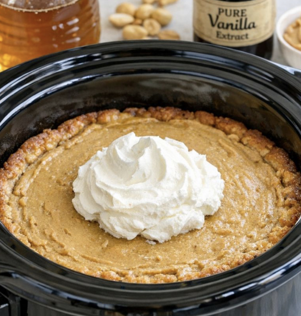 Slow Cooker 5-Ingredient Amish Peanut Butter Pie: A Spoonable Slice of Heaven