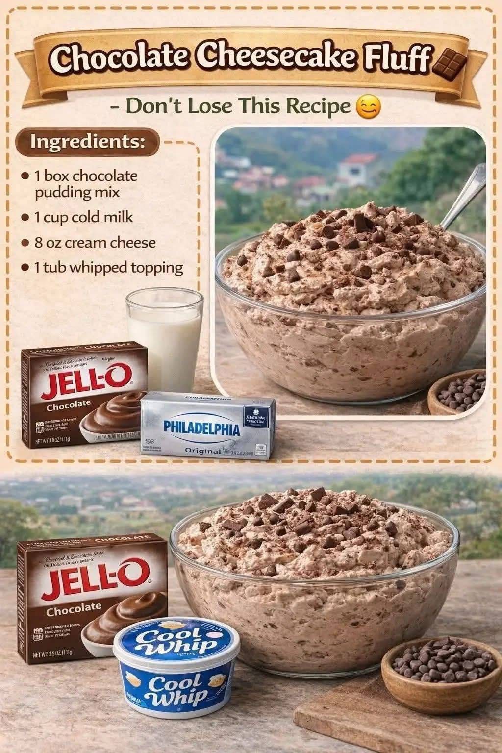 Chocolate Cheesecake Fluff Chocolate Cheesecake Fluff