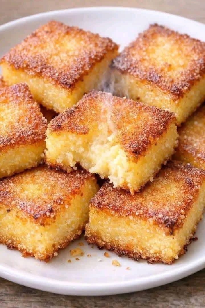 Crispy Coconut Semolina Cake Squares
