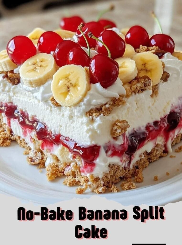 No-Bake Banana Split Cake img 2511