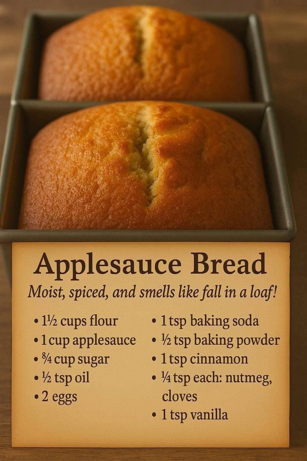 Applesauce Bread